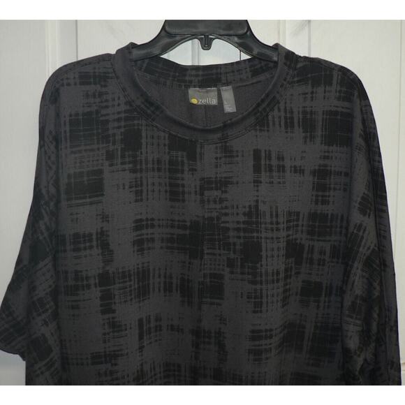 Zella Women's Carey Crey High/Low Sweatshirt in Gray Abstract Large MSRP $59 - Picture 4 of 6